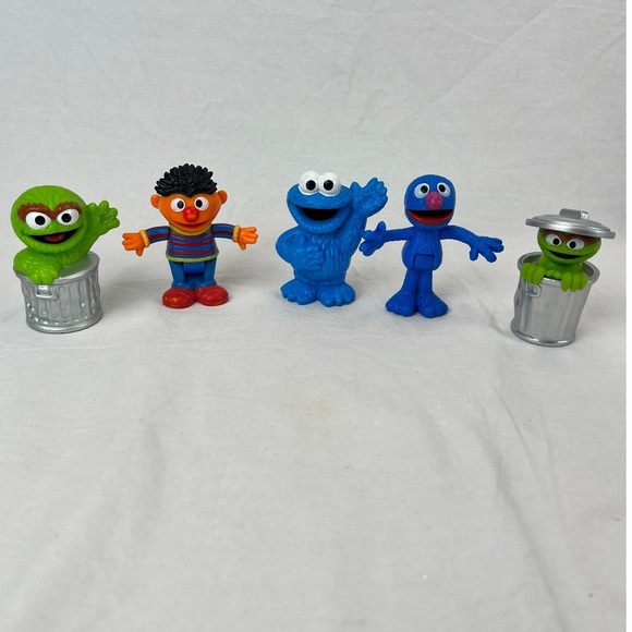 The Unbranded Brand Other - Sesame Street Characters Lot Of 5 Posable Neighborhood‎ Friends Figures Toy PVC